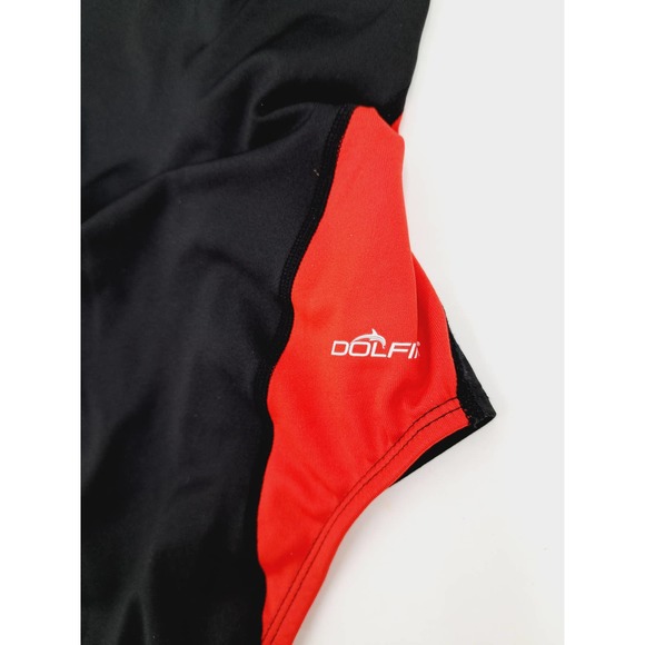Dolfin Black Red Racerback Competition Swimsuit US 8 EU40 - Picture 4 of 7